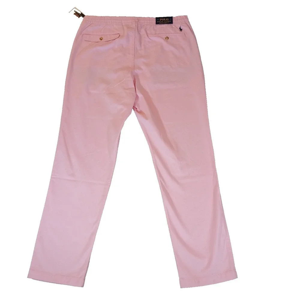 POLO RALPH LAUREN Men's Stretch Classic-Fit Polo Chino Pants Pink Preppy XXL